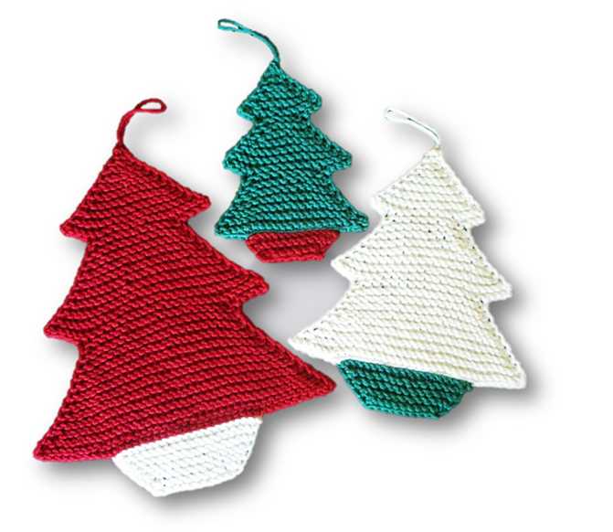 Knitted christmas tree ornament pattern
