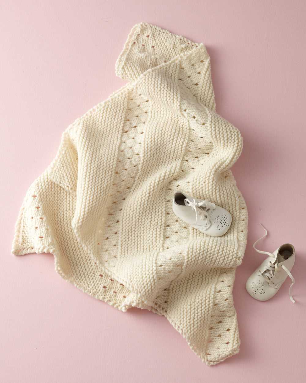 Free diagonal baby blanket knitting pattern
