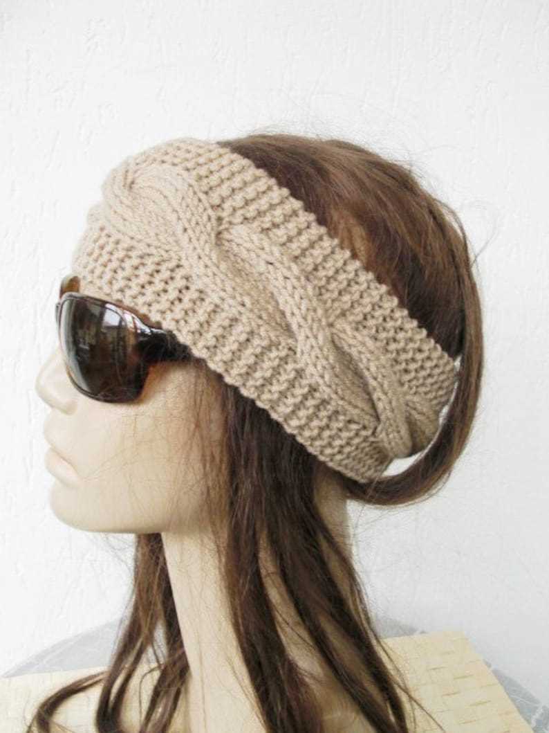 Adjustable knit headband pattern