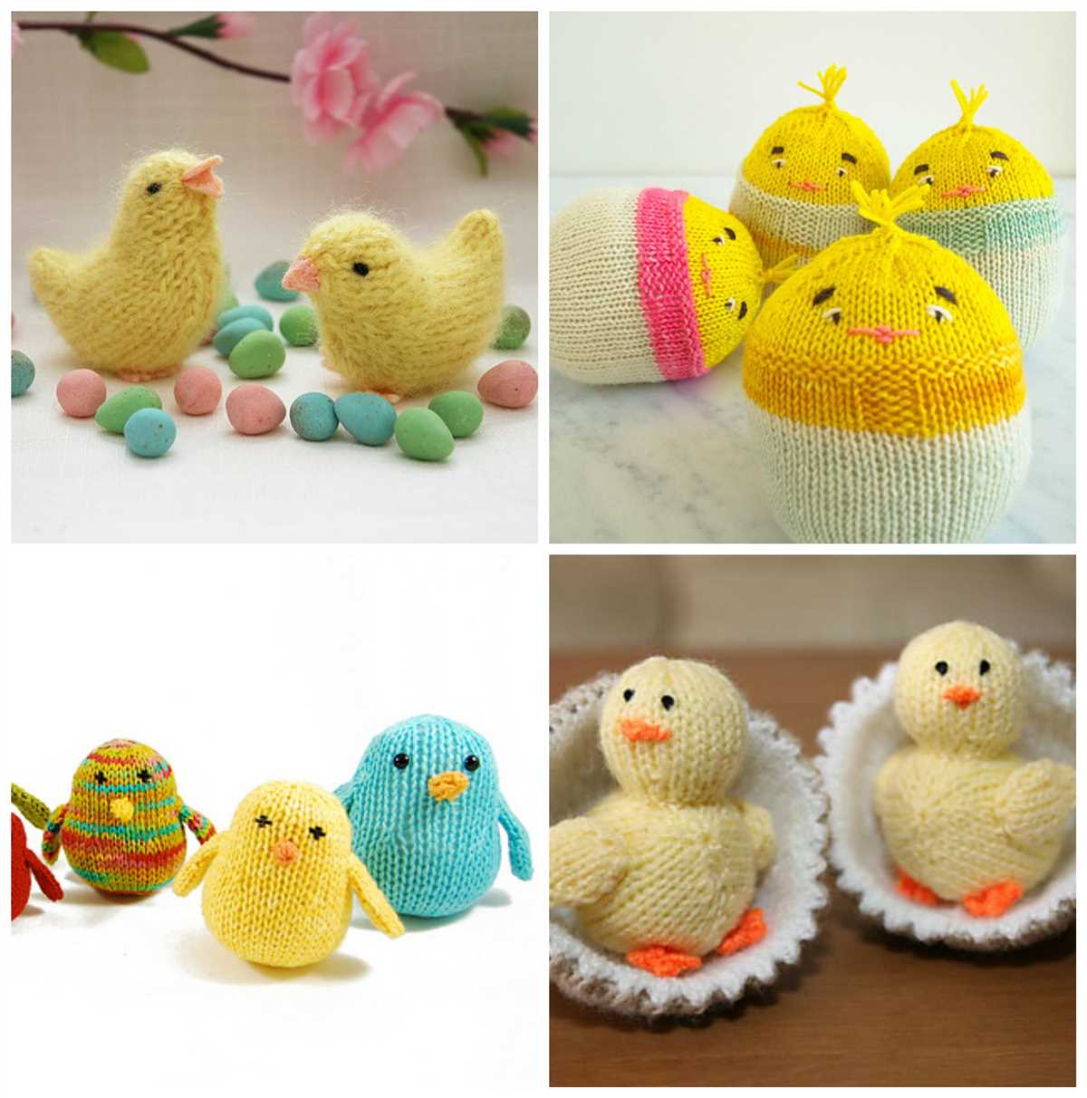 Free knitting pattern easter chick