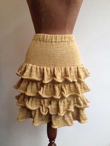 Knit ruffle skirt pattern