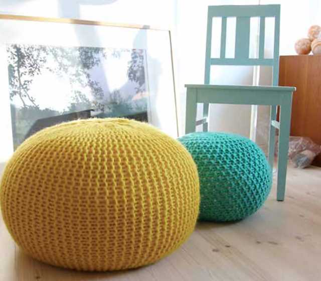 Knitted bath pouf pattern