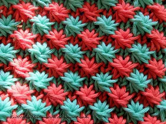 Seafoam stitch knitting pattern