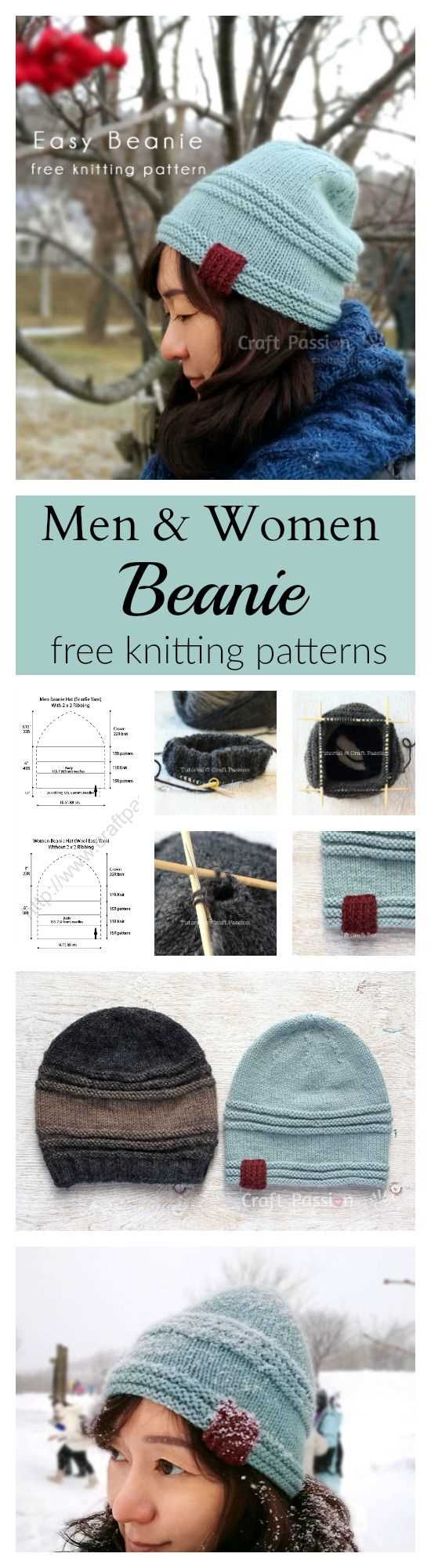 Beanie free pattern knitting