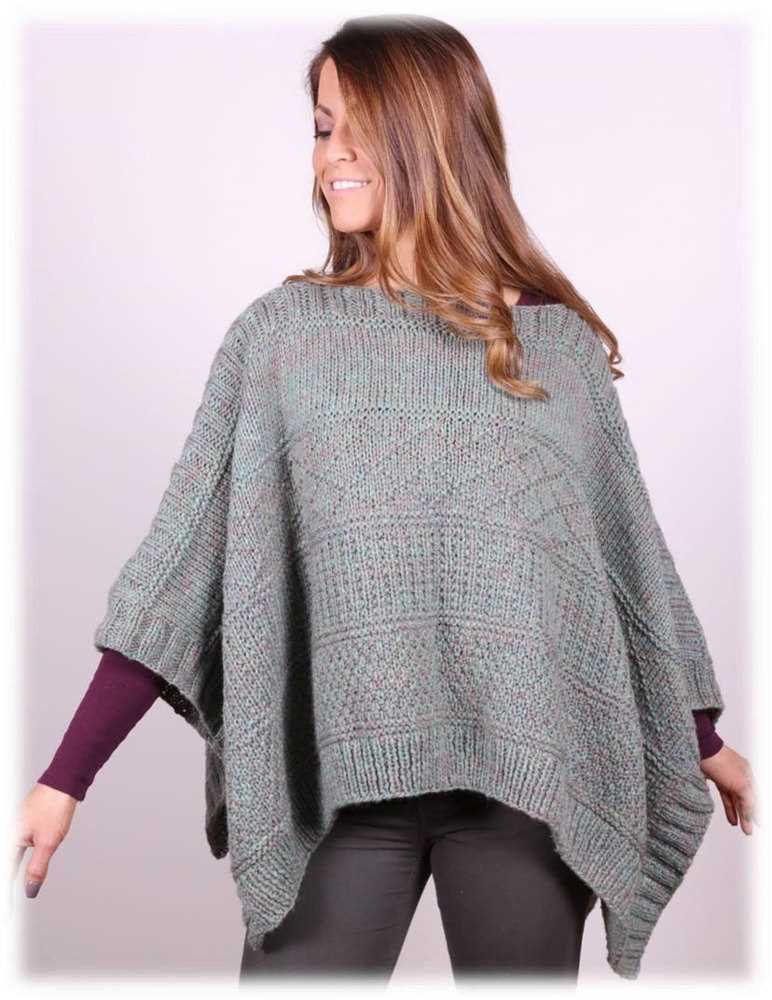 Easy knit poncho pattern