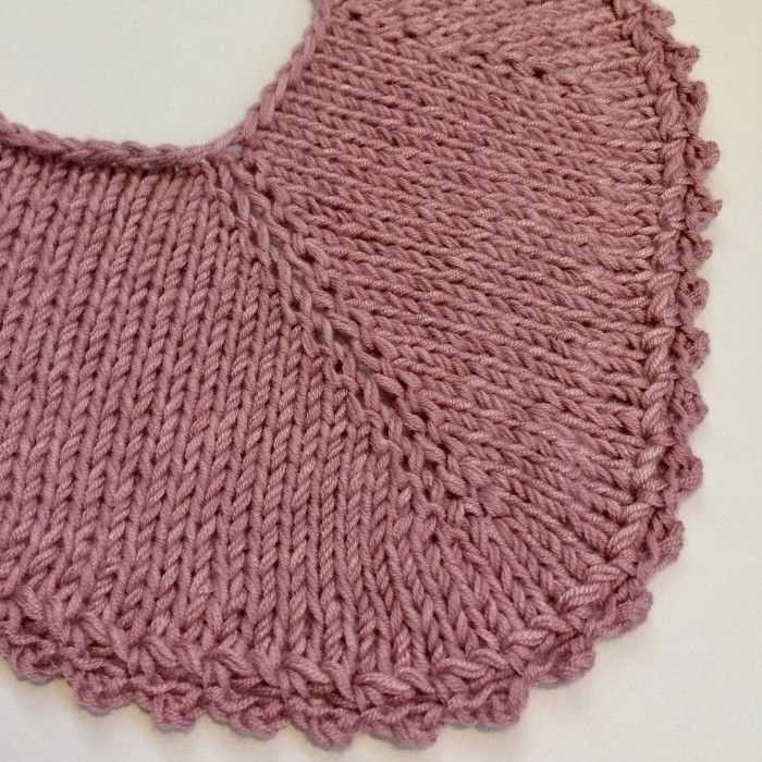 Knitted bib pattern