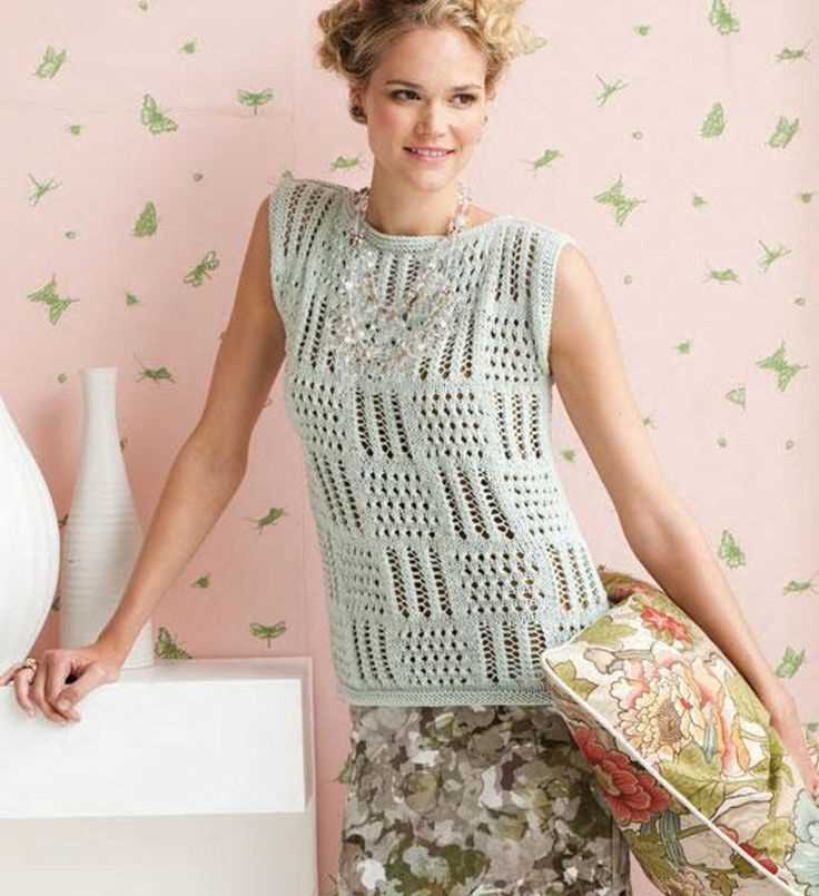Lace summer top knitting pattern