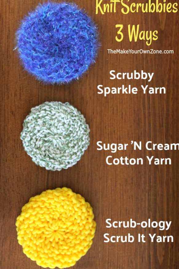Free knit scrubby pattern