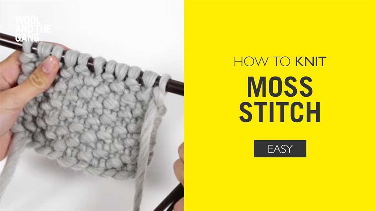 Moss stitch scarf knitting pattern