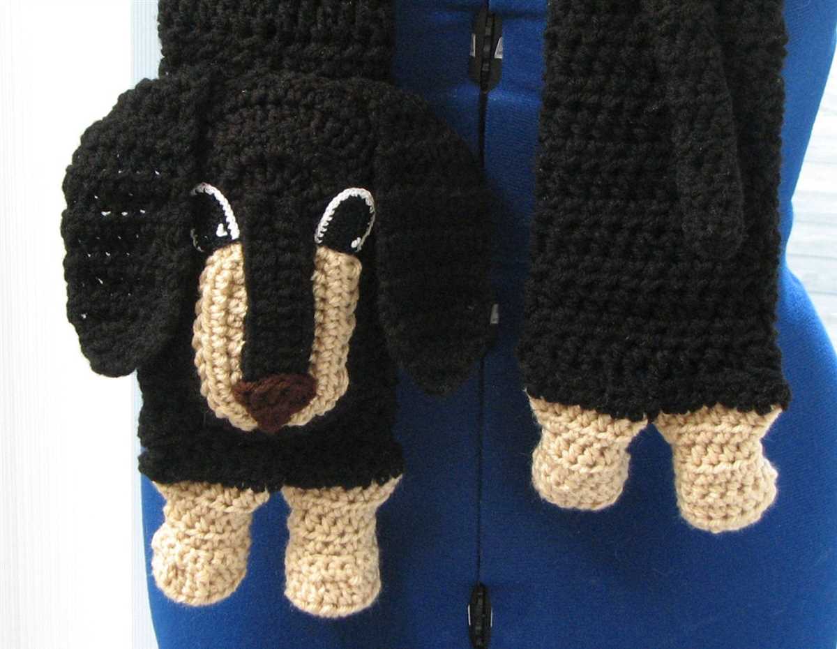 Dachshund scarf knitting pattern