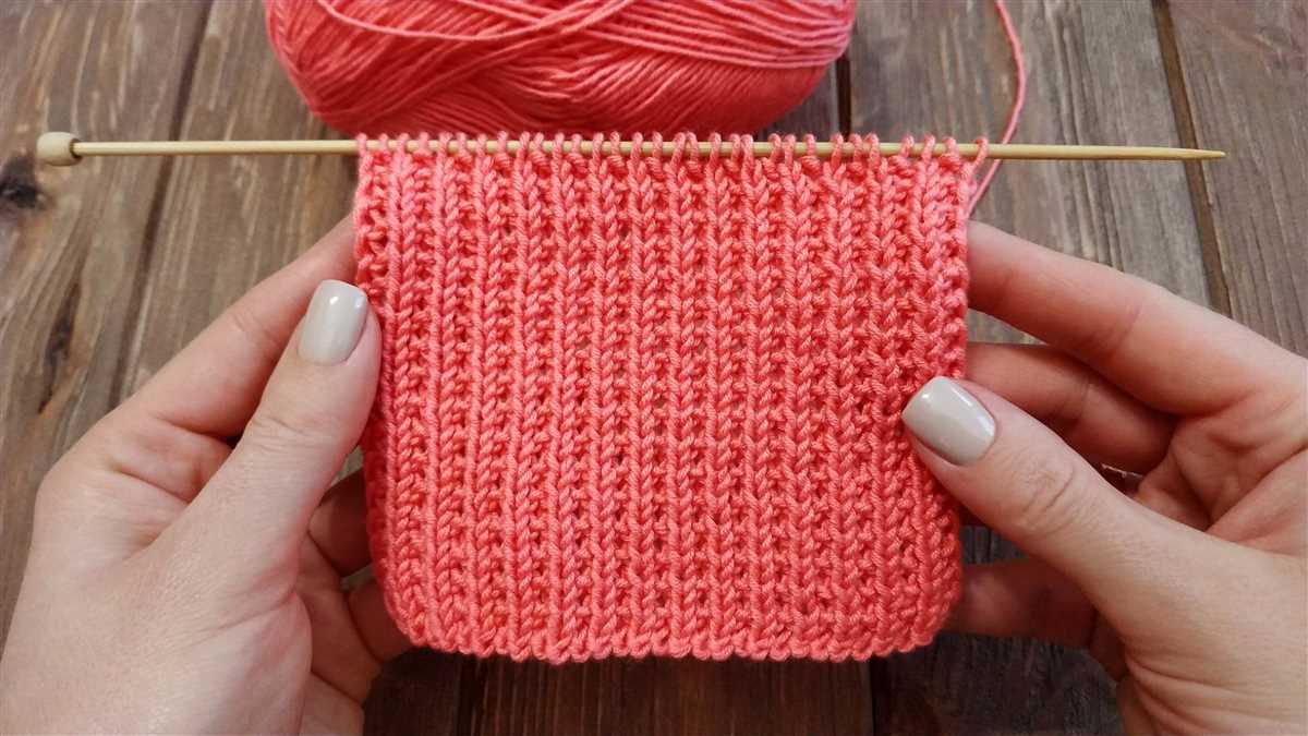 Broken rib knitting pattern