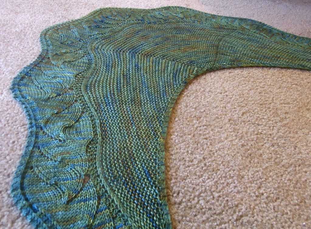 V shawl knitting pattern