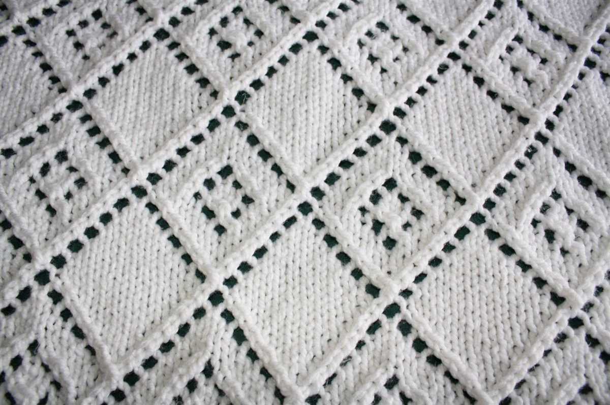 Knit diamond pattern