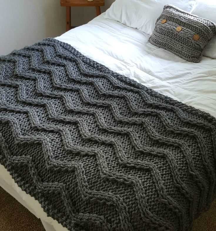 Knitting pattern for chevron blanket