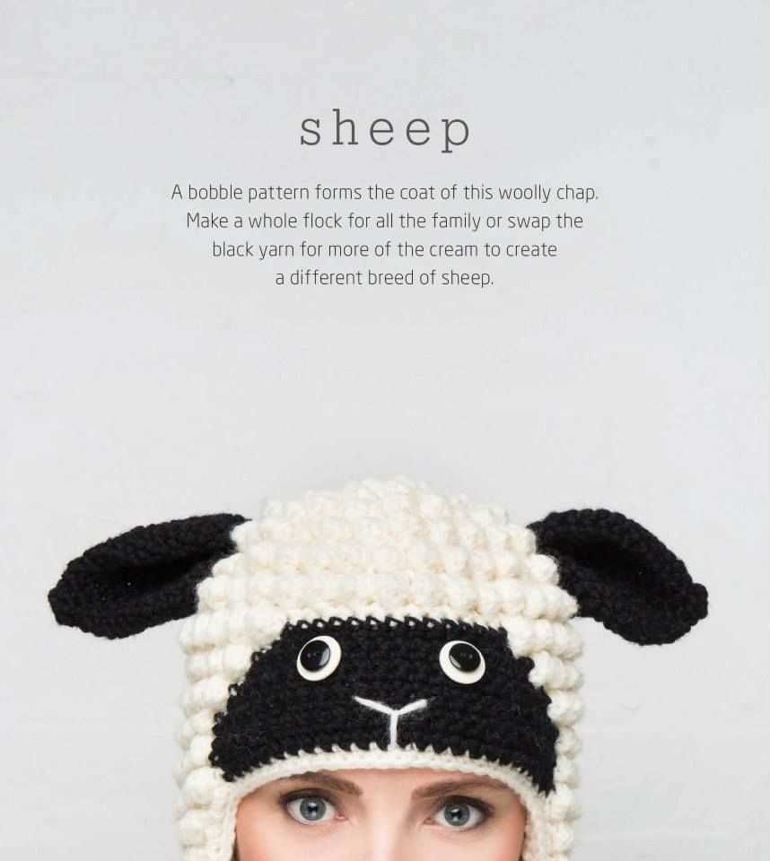 Sheep hat knitting pattern