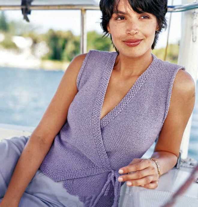 Sleeveless vest knitting pattern