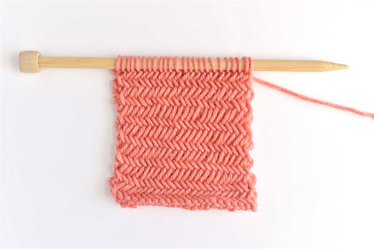 Herringbone stitch knitting pattern