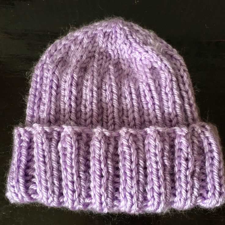 Knit hat with circular needles pattern