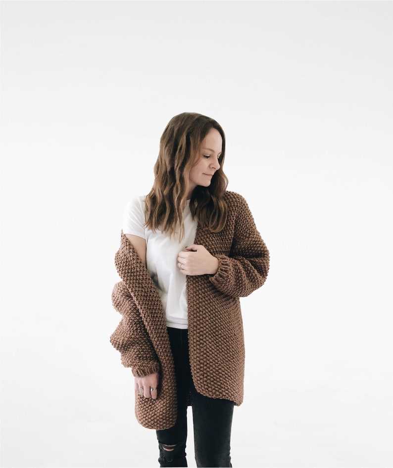 Chunky oversized cardigan knitting pattern