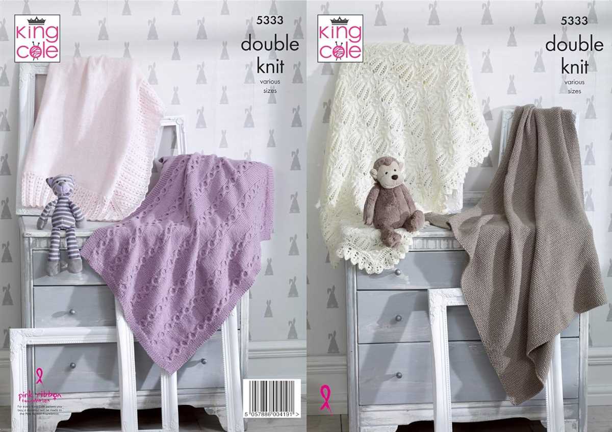 Knitting pattern for a cot blanket
