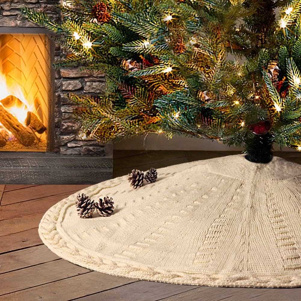 Knit pattern for christmas tree skirt