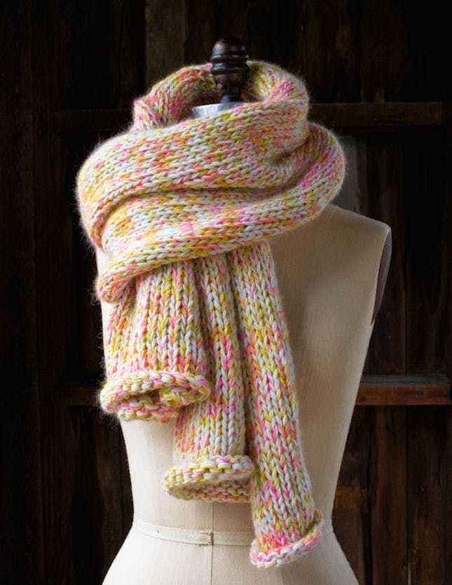 Knitting pattern for scarf for beginners