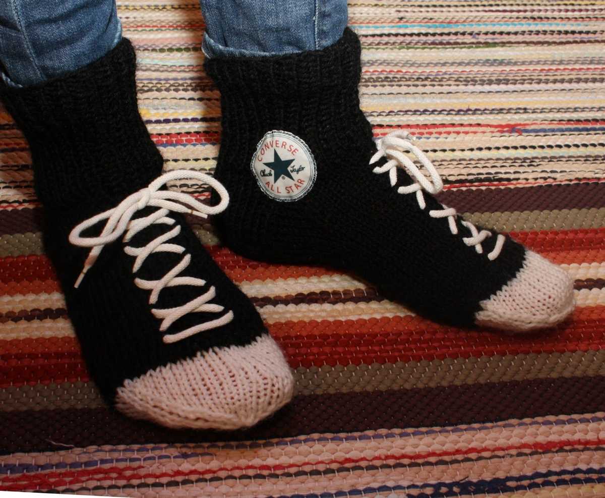 Knitted converse slippers pattern free