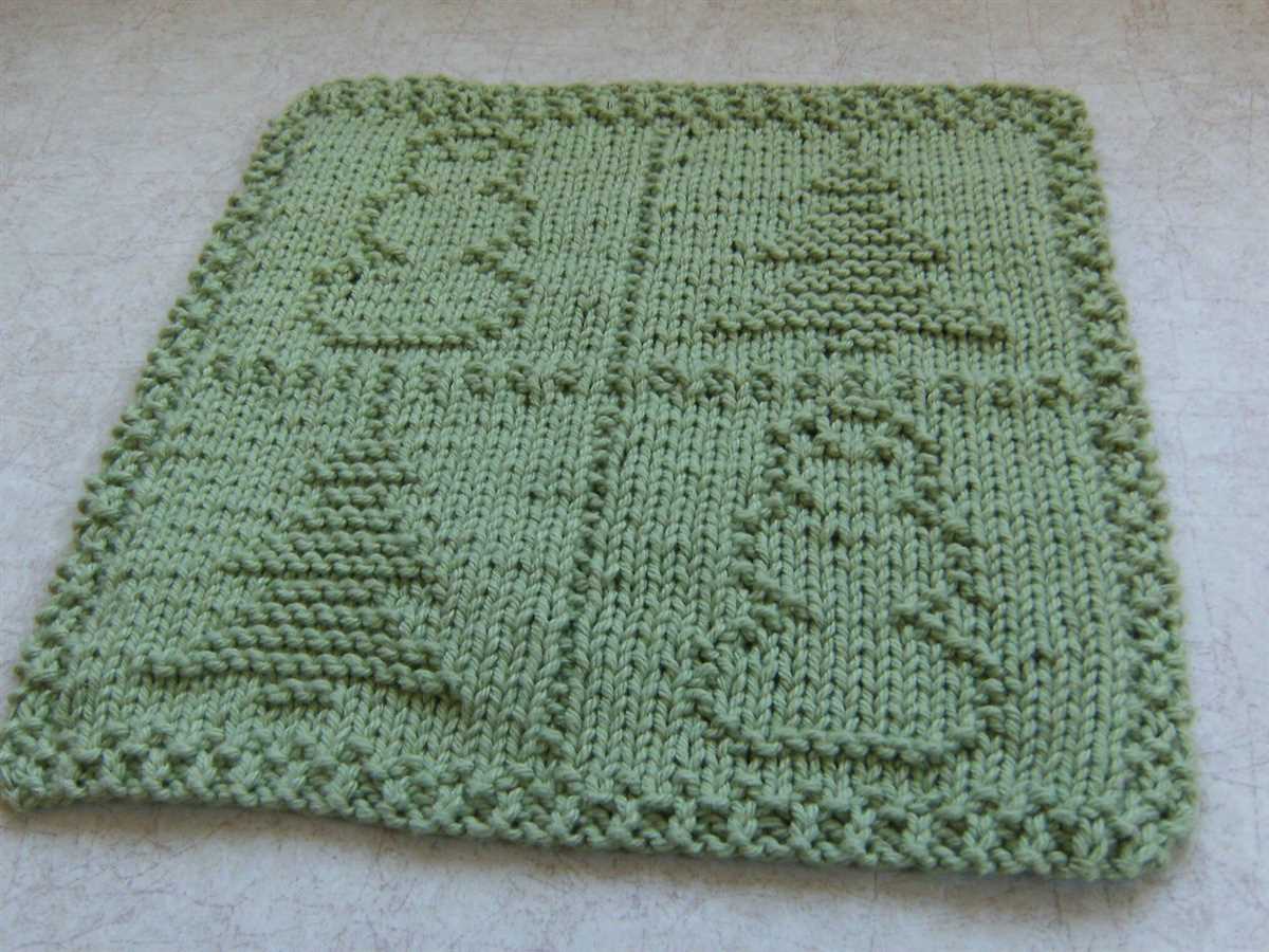 Waffle dishcloth knitting pattern