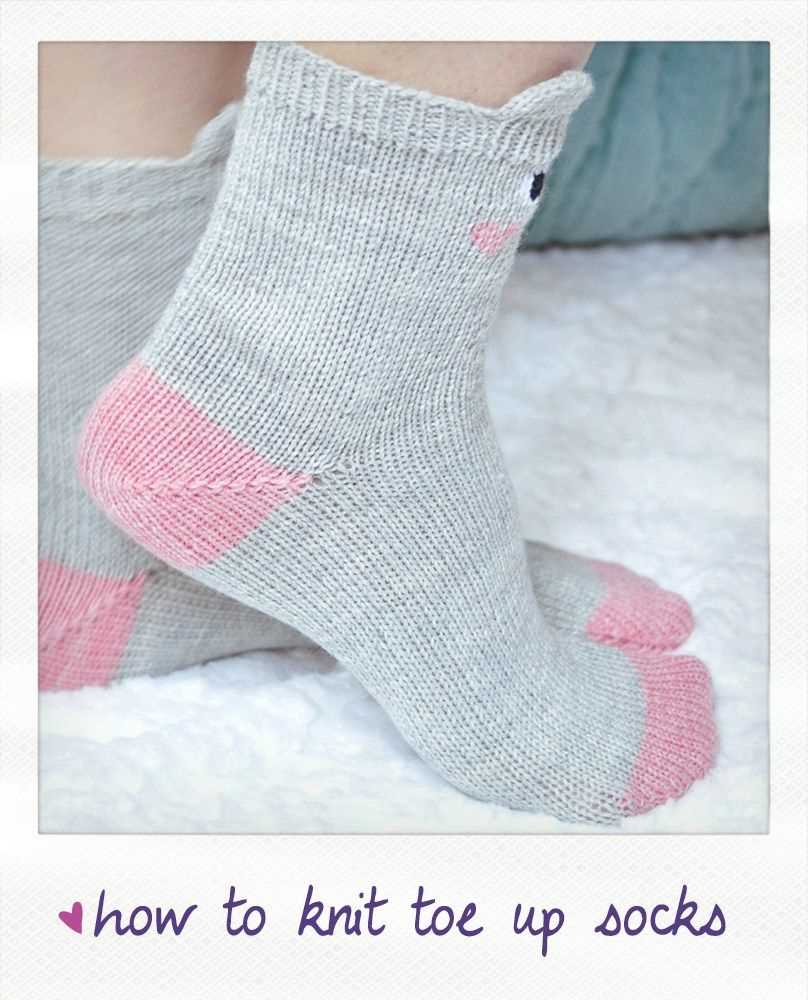 Toe up knit sock pattern