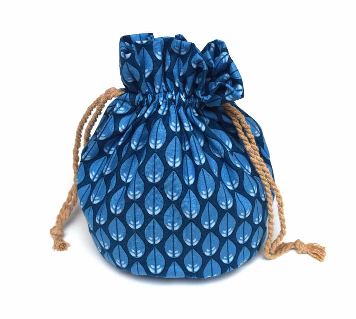 Knitted drawstring pouch pattern