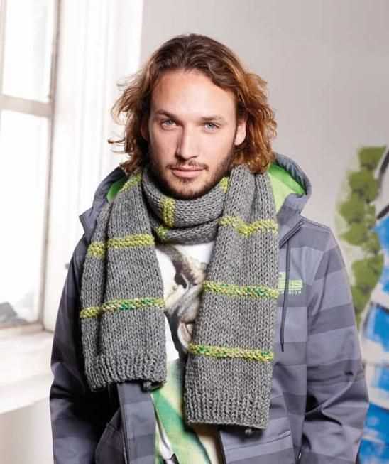 Mens knitted scarf pattern