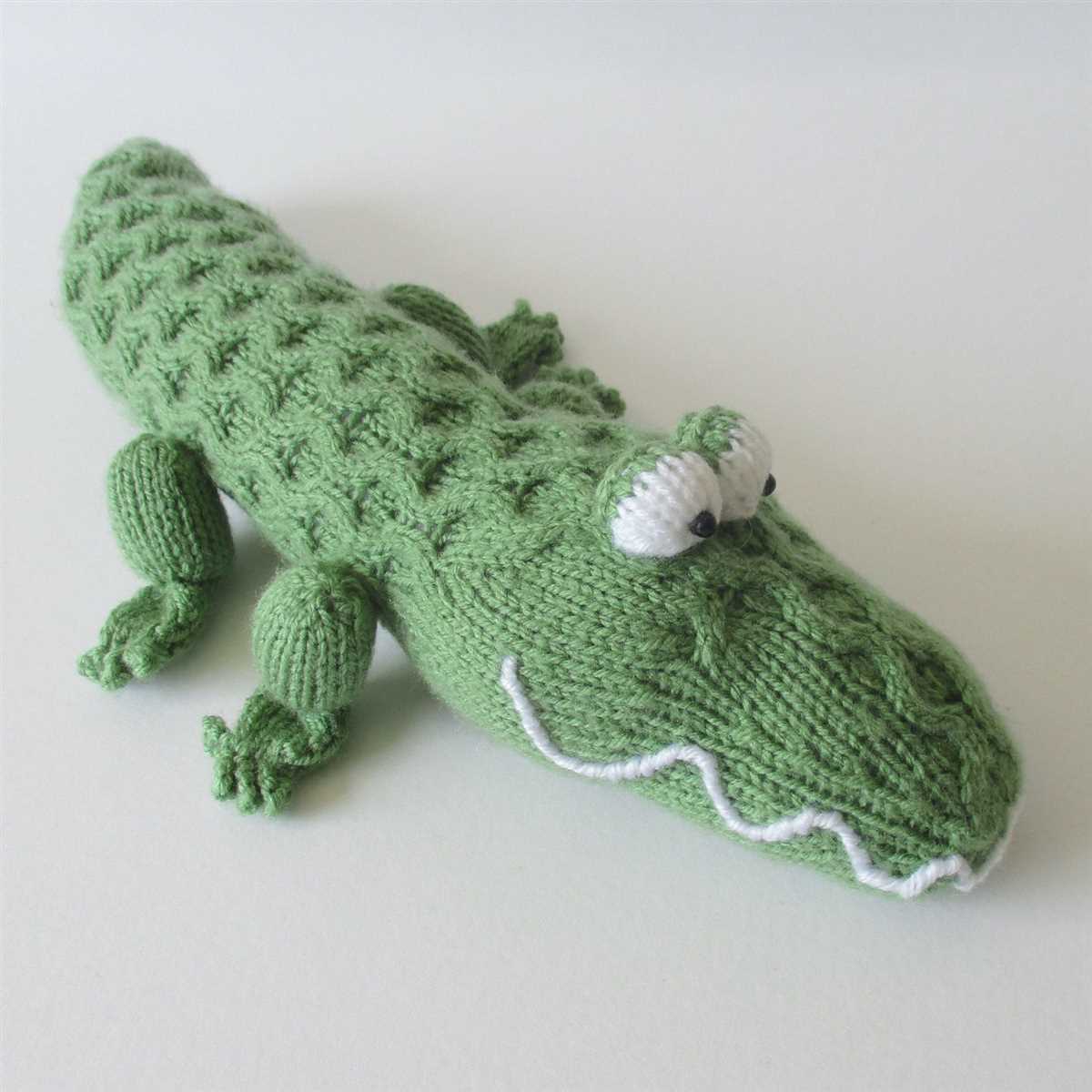 Crocodile knitting pattern