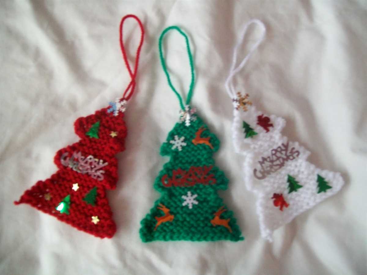Easy christmas decoration knitting pattern
