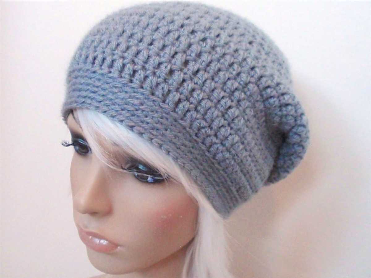 Simple slouchy hat knitting pattern free