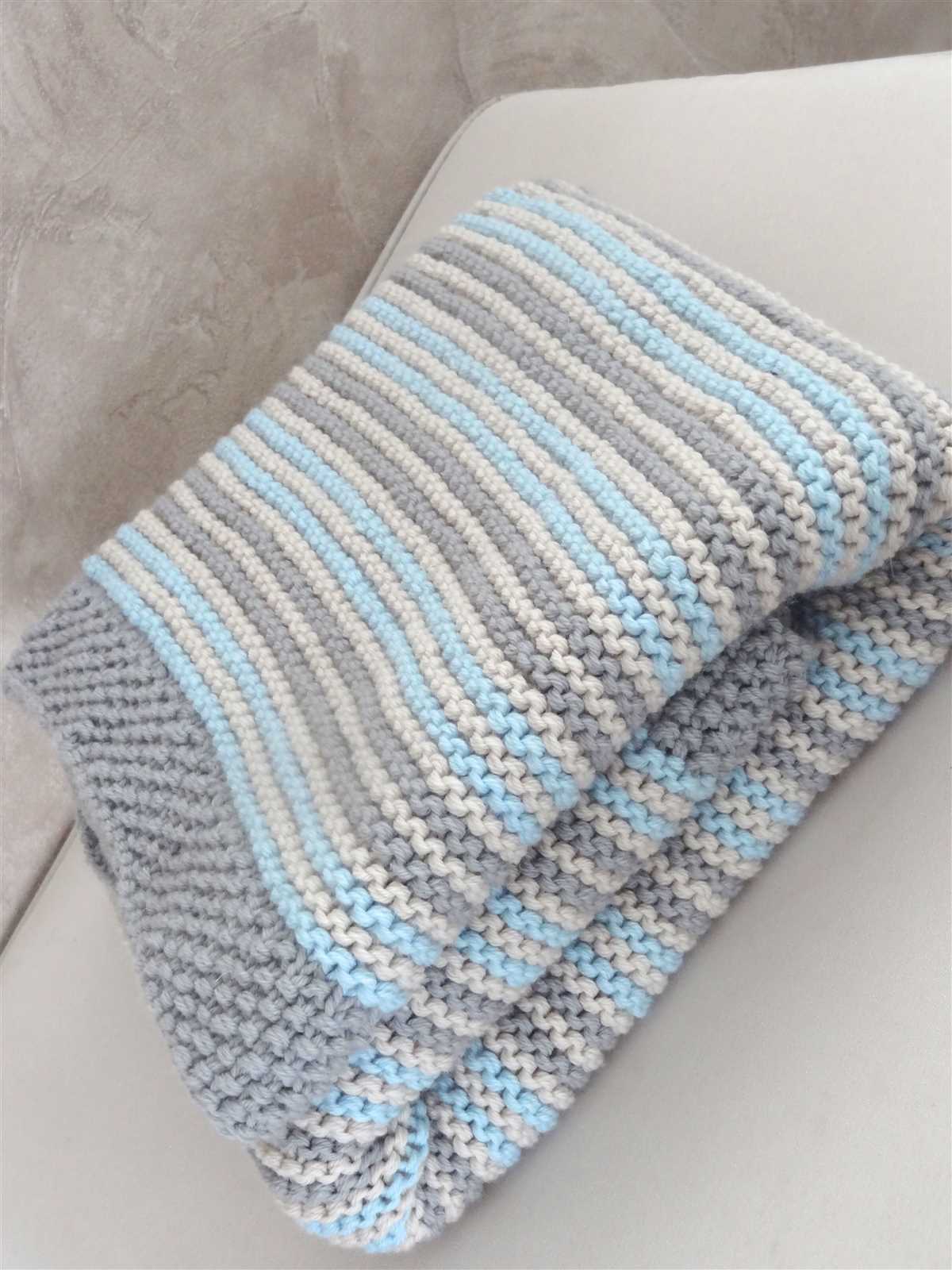 Checkerboard knitted blanket pattern