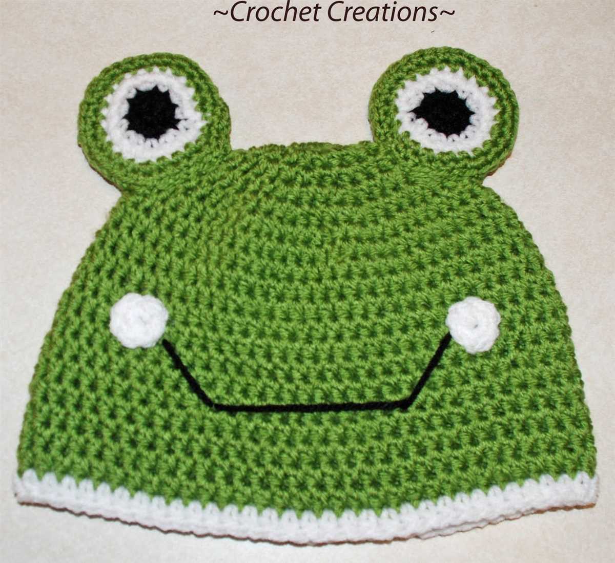 Free frog hat knitting pattern