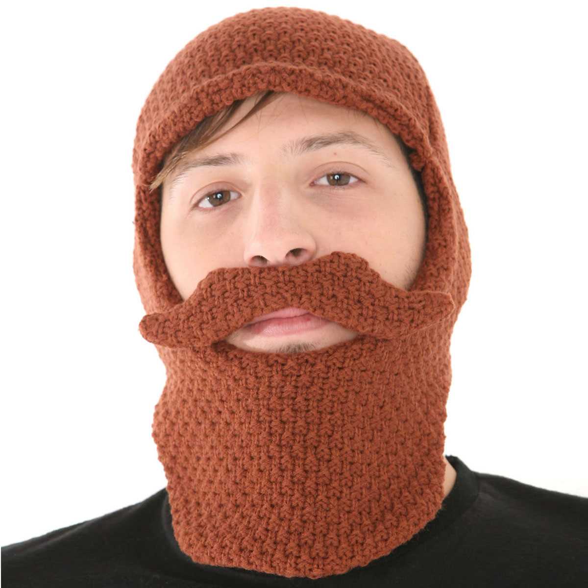 Knitted beard hat pattern