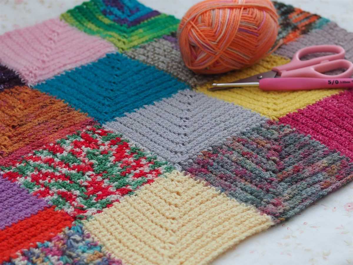 Mitred squares knitted blanket pattern
