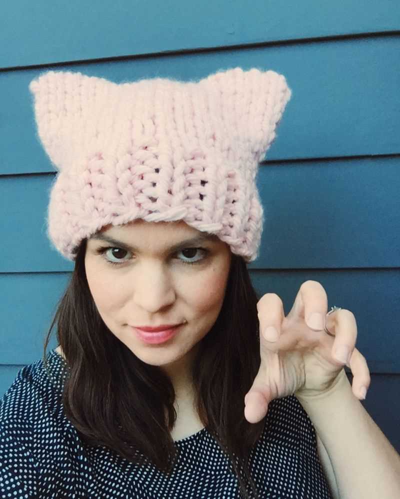 Knit cat ear beanie pattern