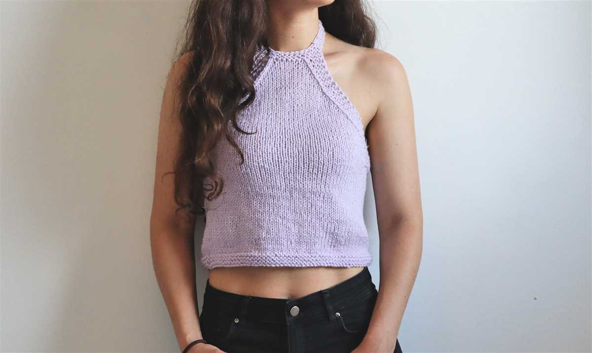 Simple knitted tank top pattern