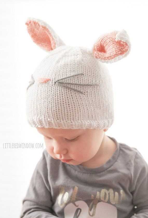 Bunny ears hat knitting pattern free