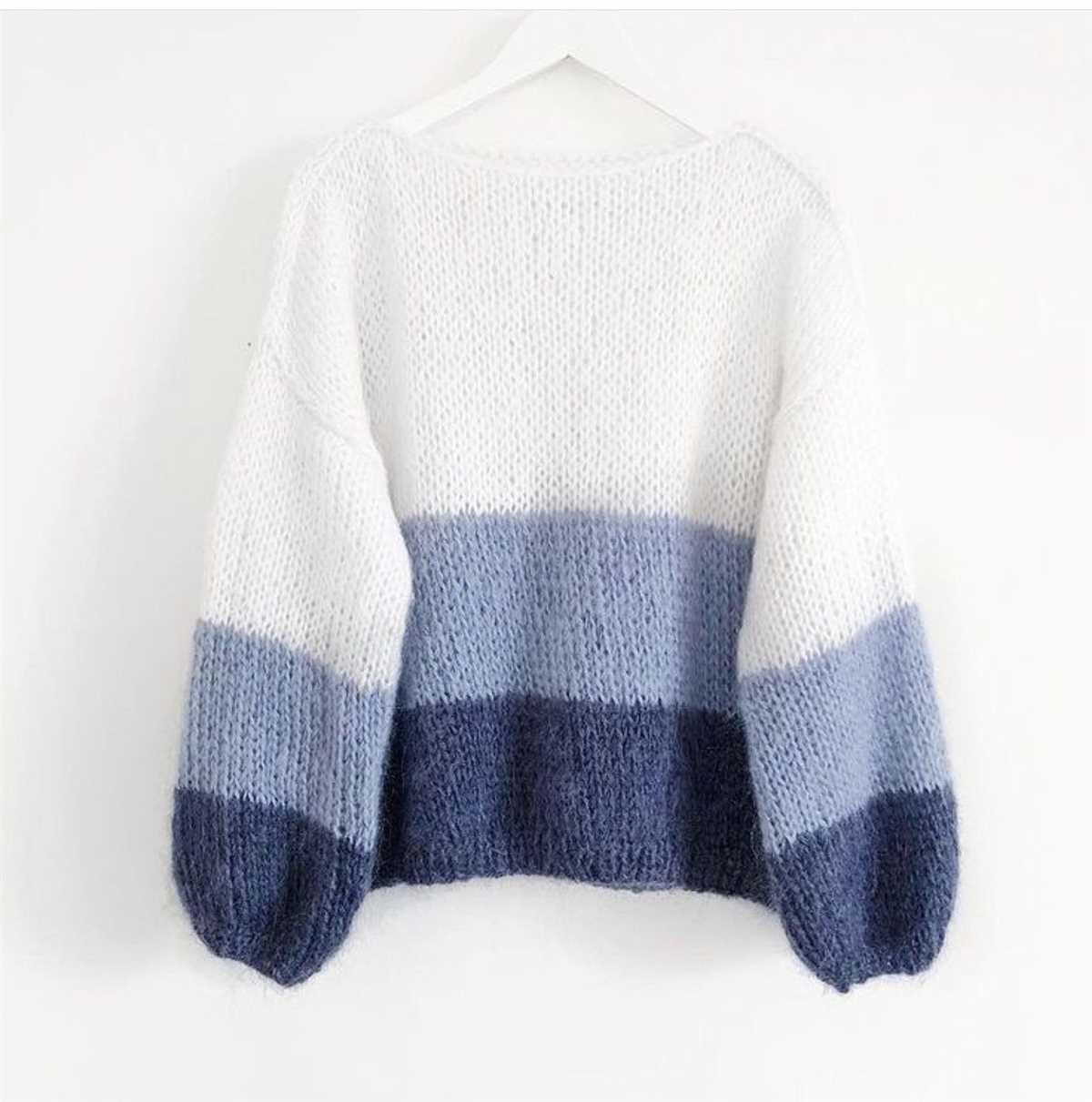 Mohair knit sweater pattern