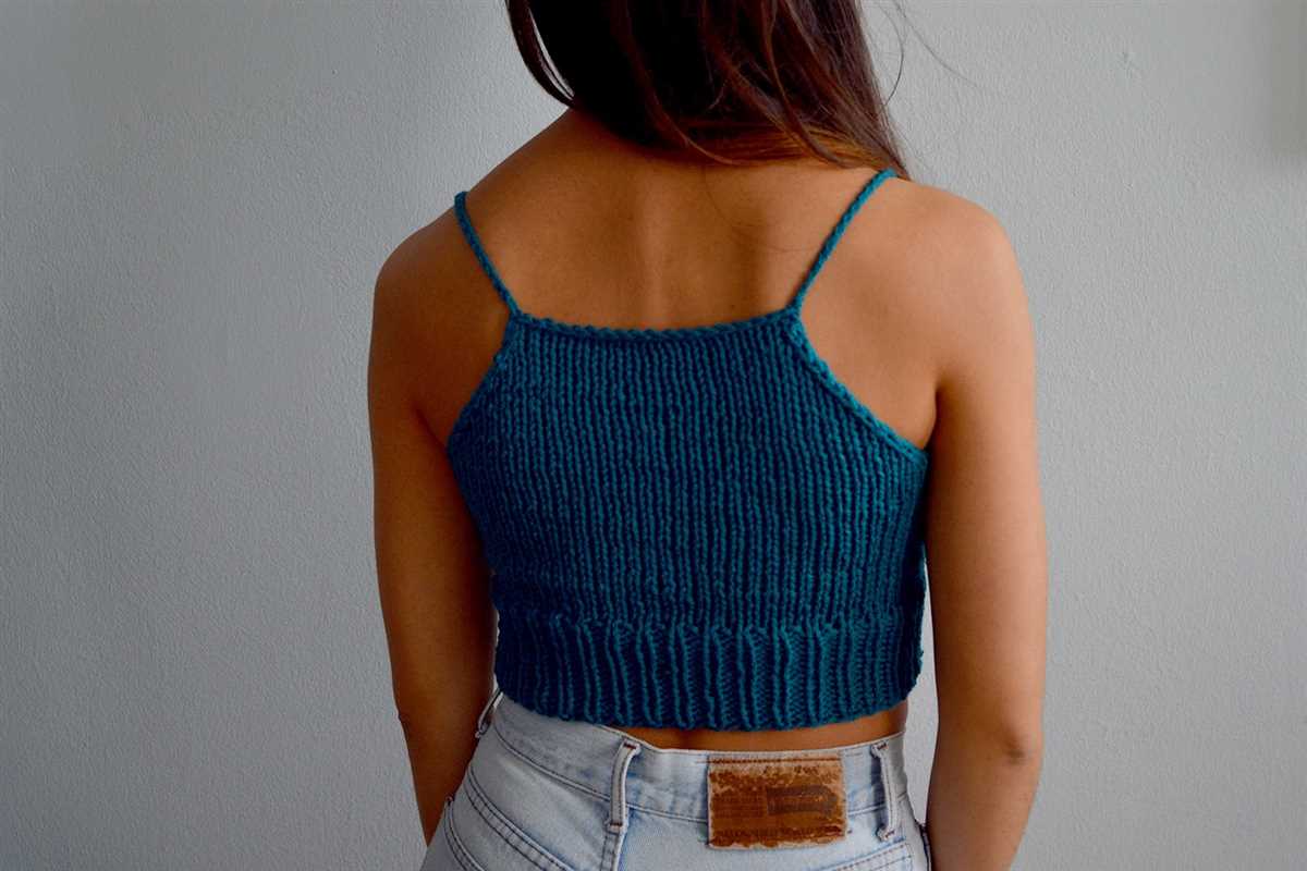 Knitted bralette top pattern