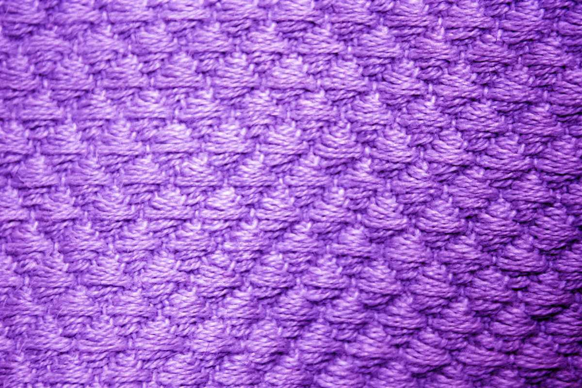 Knitted diamond shaped pattern