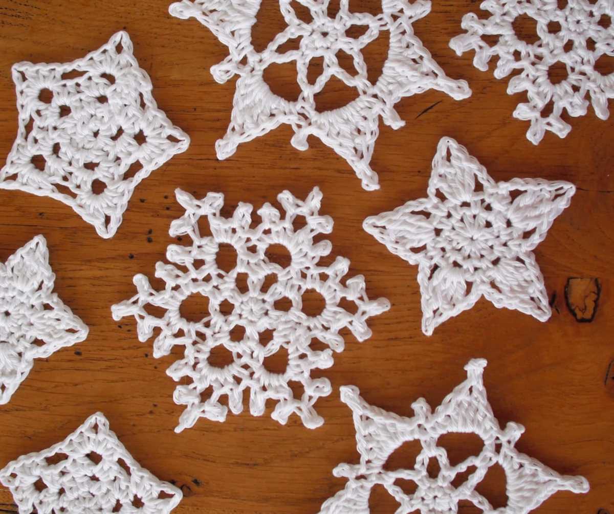 Simple snowflake knitting pattern