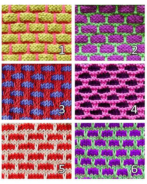 Knitting skill that creates patterns with hues