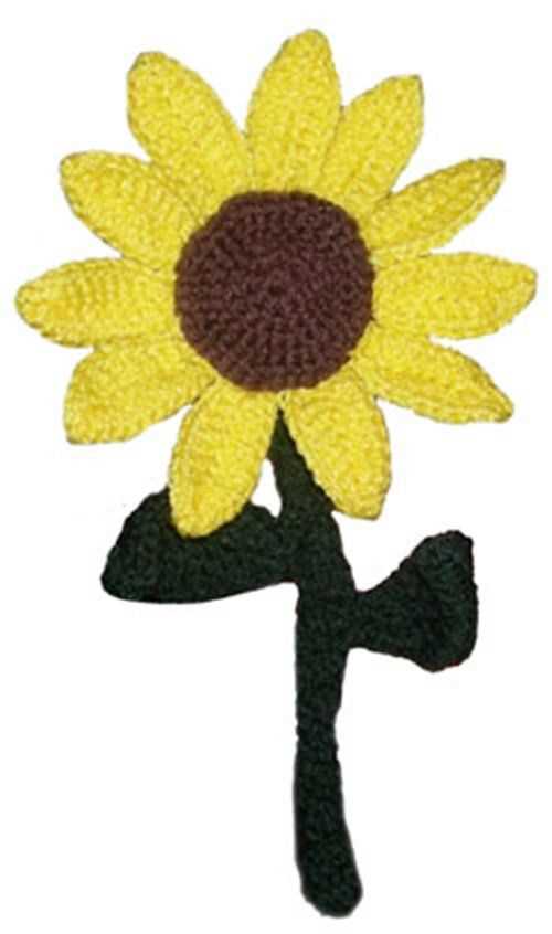 Knitted sunflower free pattern