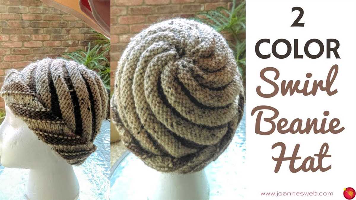 Swirl knit hat pattern