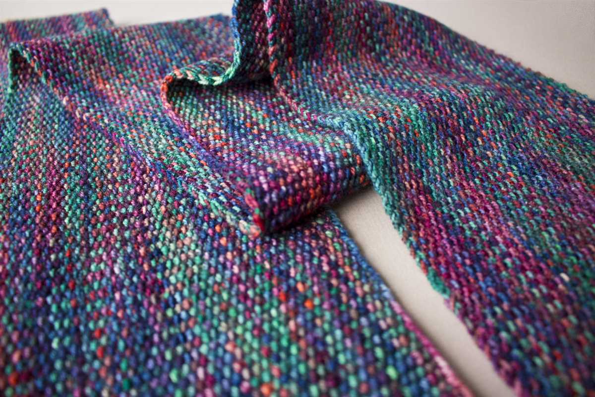 Knitting linen stitch scarf pattern