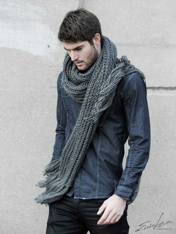 Masculine scarf knitting pattern